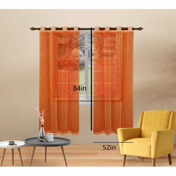 Wrought Studio Polyester Sheer Curtain Pair Wayfair
